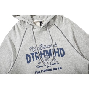 Ensemble de survêtements unisexes en molleton 100% coton, sweat-shirts à capuche et pantalons de survêtement, streetwear d'hiver lavé - Product Image 3