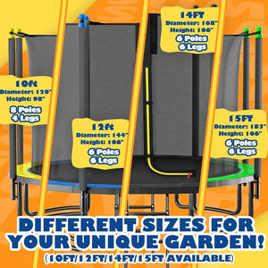 Al Aire Libre 10FT 12FT 14FT 15FT Niños y adultos Tranpoline Hecho de espuma duradera y material de PVC - Product Image 5