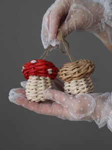 ของตกแต่งคริสต์มาสทำมือจากหวายทรงกลม งานฝีมือแบบดั้งเดิม ของประดับตกแต่งวันหยุด เป็นมิตรกับสิ่งแวดล้อม ของตกแต่งโต๊ะสำหรับงานปาร์ตี้ที่บ้าน - Product Image 6