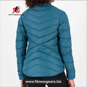 Winter <b>quilted</b> puffer Women's polyester jacket Stand collar puffer Solid color puffer Polyester <b>wadding</b> jacket - Product Image 2