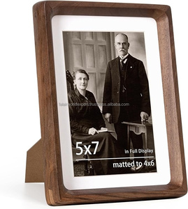 Hot Selling U-Shape Vertical Frame 12.7*17.8cm Solid Beech Wood Photo Frame with Acrylic Picture Base - Product Image 3