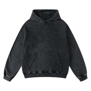 Sudadera con Capucha para Hombre, Estilo Urbano, Invierno, Lavado Ácido, Felpa Gruesa, Vintage, Desteñida, Mezcla de Poliéster y Algodón, Personalizable, Casual - Product Image 6