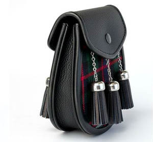 Sporran Escocés de Cuero con Corona Dorada |   Ecológico |   Uso en Exteriores |   Accesorio para Kilt Highland |   Venta al por mayor - Product Image 2