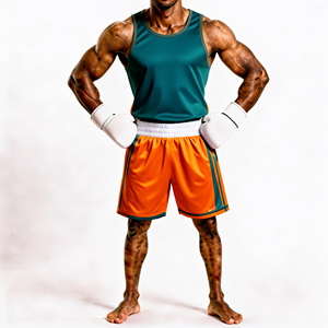 Boxing Set Polyester Training Wear With Gloves All Seasons Durable Shorts And <b>Top</b> - Product Image 1