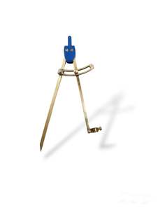 Compas diviseur en laiton avec couvercle à ailettes verrouillable, outil de navigation marine, de géométrie et de dessin technique pour le travail du bois - Product Image 4