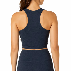Customized Breathable Denim Solid Front Logo Women Tank <b>Top</b> Online Beat Quality New Arrival Cheap Stylish Wholesale <b>Cross</b> Back - Product Image 5