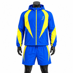 Conjunto de Pantalones Cortos y Chaqueta Cortavientos para Hombre, Diseño Relajado, Ropa de Estilo de Vida - Product Image 1