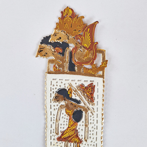 Handcrafted Indonesian Wayang Kulit Leather Fridge Magnet Traditional Cultural Souvenir Refrigerator Accent Kitchen Home Decor - Product Image 3