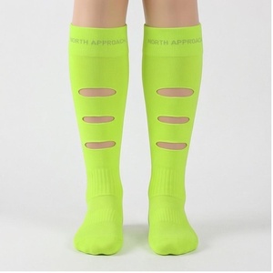 North Approach <b>Knee</b> <b>High</b> <b>Socks</b> Green Breathable Running <b>Socks</b> for Adults Summer Season - Product Image 1