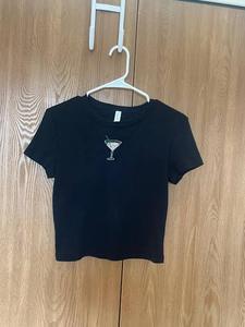 Sweat-shirt en coton personnalisé brodé sur le thème des animaux/des dessins animés, pull ras du cou pour mariée, vêtements de fête de mariage avec motif verre à martini, vente en gros - Product Image 4