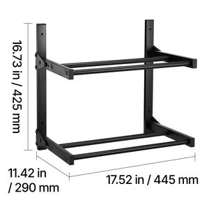 Supporto a Parete a 2 Livelli per Filamenti di Stampanti 3D, con Ruote, Accessorio per Stampanti 3D, Mensola Portaoggetti a Muro - Product Image 6