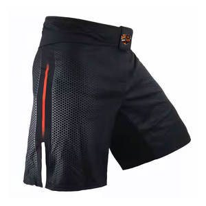 Shorts MMA pour hommes avec logo frontal, séchage rapide et durables, en tissu extensible pour les entraînements en salle, les arts martiaux et la pratique du combat - Product Image 5