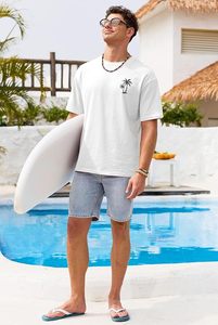 เสื้อยืดพิมพ์ลายผู้ชาย เสื้อผ้าลำลอง ดีไซน์กราฟิก ผ้าเนื้อนุ่ม แขนสั้น ระบายอากาศได้ดี สวมใส่สบาย มีสไตล์ แฟชั่นสตรีท - Product Image 5