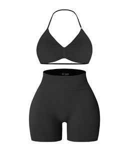 <b>Yoga</b> <b>Sets</b> For Women Breathable Spandex Two Piece Workout <b>Sets</b> Tank Top Matching High Waist Booty Lifting Shorts Gym <b>Yoga</b> Active - Product Image 1