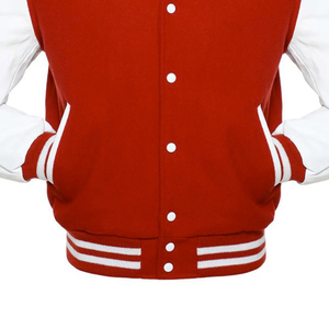 <b>Men's</b> Custom Logo Varsity <b>Jacket</b> Leather Sleeve <b>Letter</b> <b>Jacket</b> Stand Collar Regular Fit Streetwear Outerwear - Product Image 4