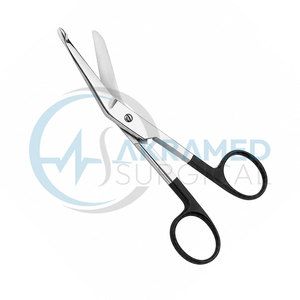 กรรไกรตัดผ้าพันแผล Super Cut Lister Bandage Scissors TC ทังสเตนคาร์ไบด์ 145 ซม. ด้ามจับสีดำ CE ISO เครื่องมือศัลยกรรมกระดูกแบบใช้ซ้ำได้ - Product Image 4