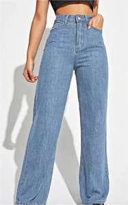 Pantalones Vaqueros de Corte Recto para Mujer, Pantalones de Mezclilla Clásicos para Uso Casual y a la Moda - Product Image 1