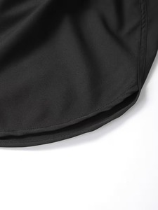 Shorts de course décontractés pour hommes de haute qualité, couleur noire unie, séchage rapide, taille élastique, style sportif, longueur courte, matière polyester - Product Image 6