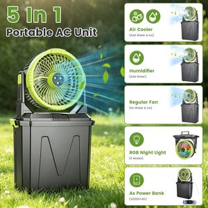 Ventilatore Portatile Nebulizzante da 5 1/2 Pollici, 20000mAh, 10L, per Interni/Esterni, Ricaricabile, per Campeggio, Raffreddamento, con Pulsante, Umidificatore - Product Image 3
