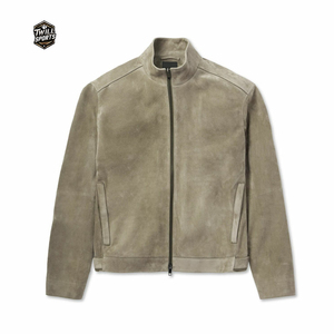 TWILL SPORTS <b>Men's</b> Stand Winter Zipper <b>Suede</b> Leather Knitted Waterproof Windproof Heated Anti-Bacterial Breathable Quilted - Product Image 6