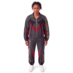 Ensemble de survêtement colorblock personnalisé pour femme, vert foncé et bleu marine, veste zippée, pantalon élastique, tenue de sport décontractée - Product Image 5