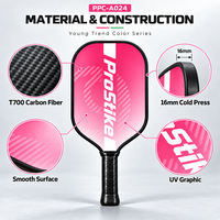 Raquette de pickleball en fibre de carbone T700 16 mm, design graphique UV pressé à froid, pour la vente au détail, les cadeaux, le commerce électronique, la marque privée, la fabrication OEM, la vente en gros