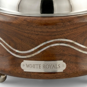 Cacerola de madera de nogal imperial indoarabia con acabado pulido a espejo, de acero inoxidable aislado, para calentar y mantener la comida caliente, duradera - Product Image 2