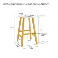 Elegante Taburete y Otomana de Madera Maciza de Nogal Contemporáneo y Duradero para Dormitorio, Hotel, Apartamento, Barra de Desayunos
