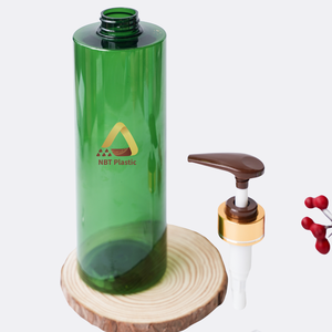 Bouteille à pompe PET 800ml personnalisée pour shampooing gel douche lotion savon vert emballage transparent prix bon marché commande OEM - Product Image 1