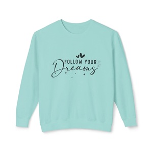 Sudadera Ligera Unisex con Cuello Redondo, 100% Algodón, Invierno, Bordado, Impresión Digital, Talla Grande, Follow Your Dreams - Product Image 3