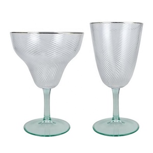 High Quality Unbreakable <b>Plastic</b> 12 oz Clear Vintage Goblet Wine <b>Glasses</b> for Restaurant Party - Product Image 3