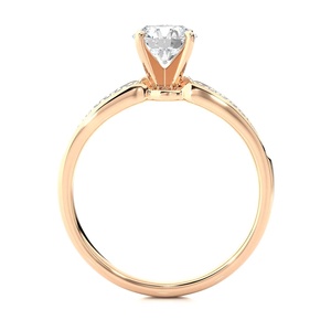 หินเพชรแท้อเมริกัน22K เครื่องประดับชุบทองปูขนาดจิ๋วทันสมัยสวยงามแหวนกลมเครื่องประดับสำหรับเด็กผู้หญิงและผู้หญิง - Product Image 4