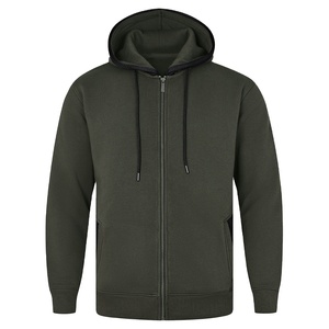 Sudaderas con capucha con cremallera grandes y altas para hombres, sudaderas informales con capucha y cremallera suelta de otoño para hombres con capucha - Product Image 1