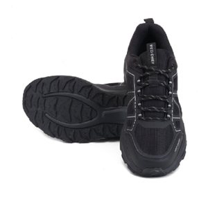 Calzado de senderismo resistente de color negro para hombre, zapatos duraderos para exteriores, zapatillas de trekking con cordones y buen agarre. - Product Image 5
