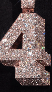 Moissanite Letter A Pendant Iced Out Hip Hop <b>Necklace</b> Custom <b>Initial</b> Jewelry Personalized Luxury Gift for Men Women - Product Image 6