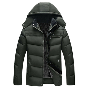 Blouson matelassé à capuche décontracté pour homme, col montant, épais, 100 % polyamide, imperméable – Nouvelle collection hiver, vente chaude - Product Image 4