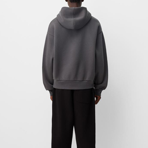 Sweat-shirt à capuche surdimensionné gris foncé pour homme, streetwear décontracté, pull à manches longues - Product Image 5