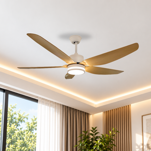 Ventilador de techo WINDBROOK de 56 pulgadas con luz, motor de CC, control remoto, 5 velocidades, reversible y silencioso - Product Image 4