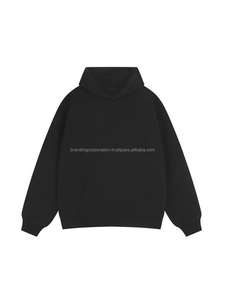 Sudadera con Capucha para Hombre, 500gsm, Algodón Grueso, Corte Holgado, Color Sólido, con Bolsillo Grande, Deportiva - Product Image 4