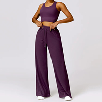 Ensemble de sport pour femmes de haute qualité, vente en gros personnalisée, ensemble de yoga, soutien-gorge de sport, vêtements de fitness, vêtements de sport, 100% polyester