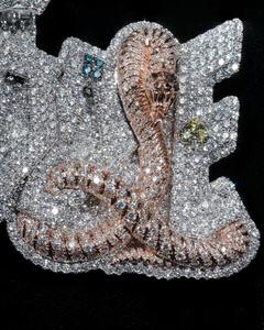 Pendentif personnalisé en argent sterling 925 avec diamant Moissanite, lettre de rappeur, rose, style hip-hop unique, charme pour homme - Product Image 3