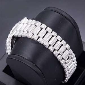 Reloj Mecánico de Lujo Analógico Resistente al Agua con Moissanita VVS, de Acero Inoxidable para Hombre, Estilo Hip Hop, Moda Urbana y Atrevida - Product Image 5