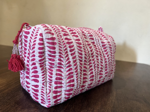 3ps Set Cotton Quilted Cosmetic Pouch <b>Makeup</b> Organizer For Her Zipper Toiletry <b>Case</b> Fashion Eco-friendly Wholesale Travel Pouch - Product Image 2