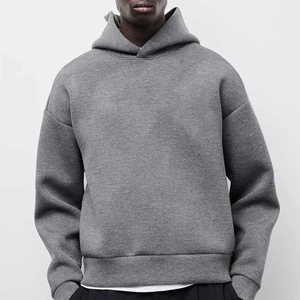 Sudadera con Capucha Oversize Unisex de Algodón Gris French Terry, Estilo Casual para Otoño, de Secado Rápido, con Estampado Puff y Lavado Ácido - Product Image 1