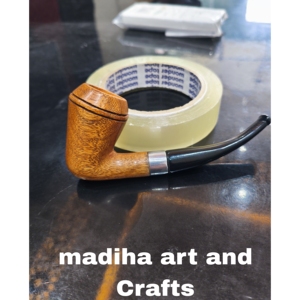 Pipa de fumar de madera hecha a mano, pipa decorativa para tabaco, estilo clásico, acabado espejo, pieza decorativa para el hogar de madiha art and crafts - Product Image 4
