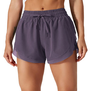 Shorts décontractés pour femmes en laine blanche, à volants, taille mi-haute, élastiques, respirants, écologiques, séchage rapide, coupe régulière, 240g, teint uni - Product Image 3