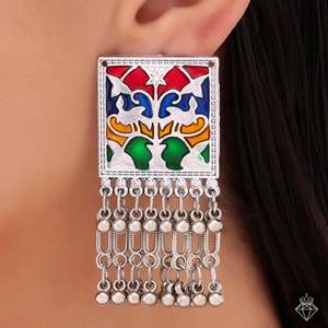 ¡Compre uno y llévese otro gratis! PRAO Colorido Moda Tradicional Pendientes Dos Pares - Product Image 6