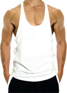 Factory Cheap Custom Logo Breathable Embroidery Muscle Fit Quick Dry Solid Men's Tank Tops Crew Neck Workout Cotton Gym - Product Image 2