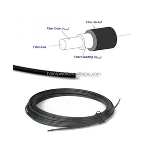 Kabel pof serat optik plastik 1.5/2.5mm, kabel serat optik plastik transparan cahaya samping PMMA POF