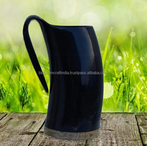 Handmade Buffalo Horn <b>Mug</b> Premium Material Rustic Natural Texture Elegant Unique Traditional Gift Collection - Product Image 3